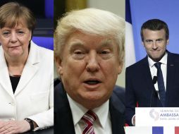 Trump conversó por teléfono de manera separada con Merkel y Macron. ESPECIAL