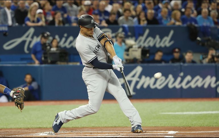 Stanton deja claro su deseo de causar un impacto inmediato con los Yankees. AFP/T. Szczerboski