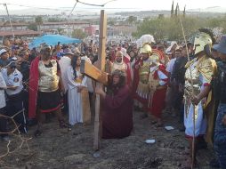 Aspecto de la representación de la crucifixión de Jesús. EL INFORMADOR / S. BLANCO