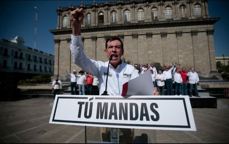 Castro presentó su plan de gobierno en un evento en Plaza Fundadores. EL INFORMADOR / F. Atilano