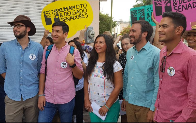 La campaña de Kumamoto y Delgado rumbo al Senado, se hará con visitas casa por casa y promoción del voto mediante brigadas ligadas al proyecto Wikipolítica. EL INFORMADOR / A. Gallegos