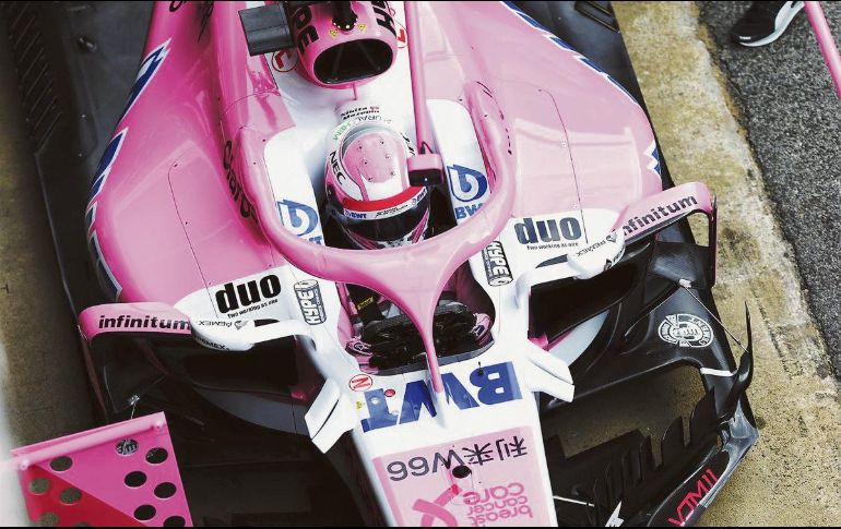 Mejorado. Sergio Pérez contará con un monoplaza más competitivo para el Gran Premio de Bahréin. AP