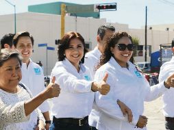 Arranque. La abanderada del Panal inició su campaña en Autlán. NTX