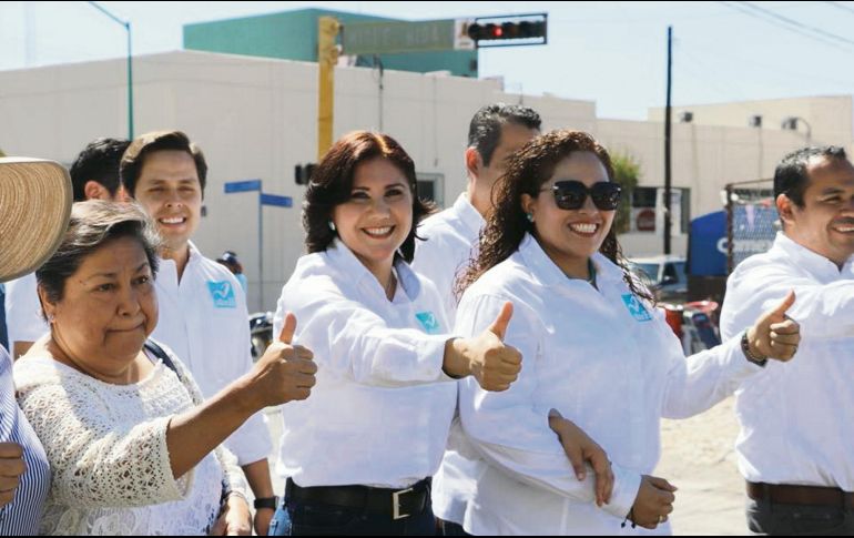 Arranque. La abanderada del Panal inició su campaña en Autlán. NTX