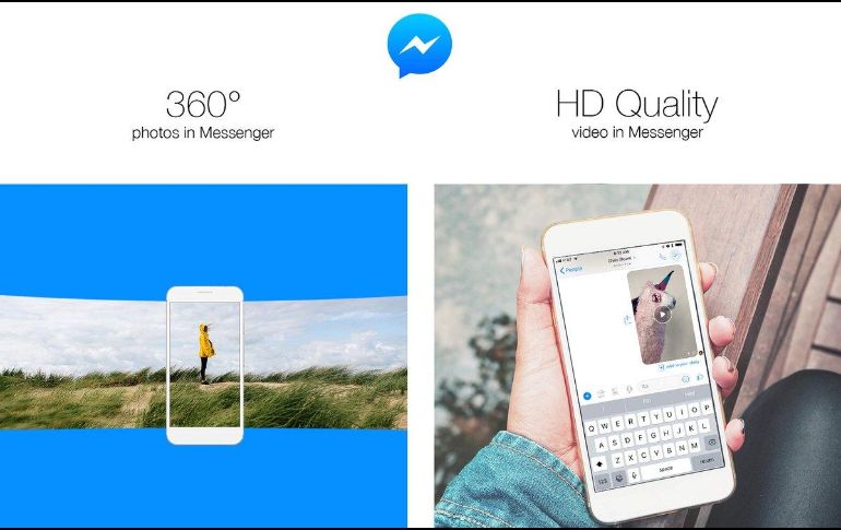 Facebook precisó que las fotos de 360 grados en Messenger están disponibles en todo el mundo tanto en iOS como en Android. TWITTER / @messenger