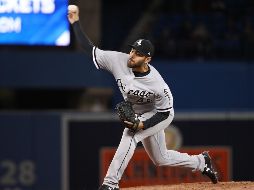 Joakim Soria lanzó una entrada en la que permitió cuatro imparables, incluidas tres carreras, en la derrota de los Medias Blancas ante los Tigres de Detroit. AFP/T. Szczerbowski