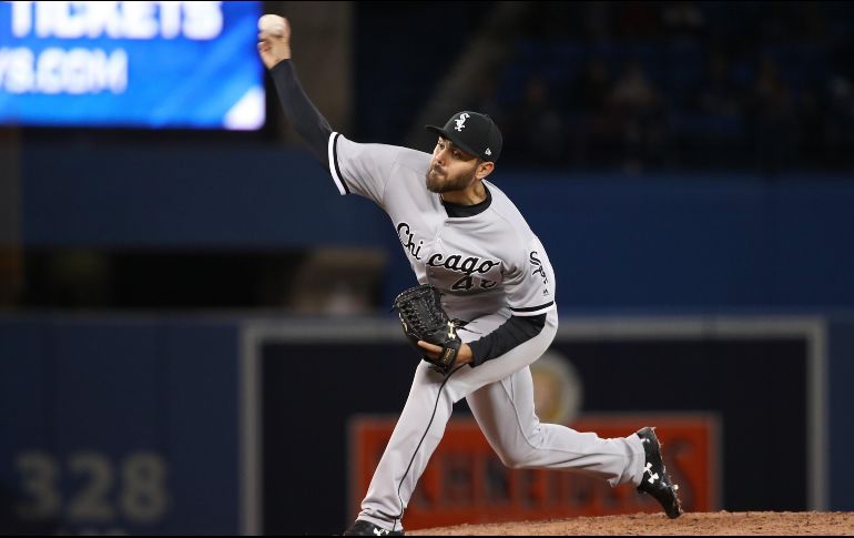 Joakim Soria lanzó una entrada en la que permitió cuatro imparables, incluidas tres carreras, en la derrota de los Medias Blancas ante los Tigres de Detroit. AFP/T. Szczerbowski