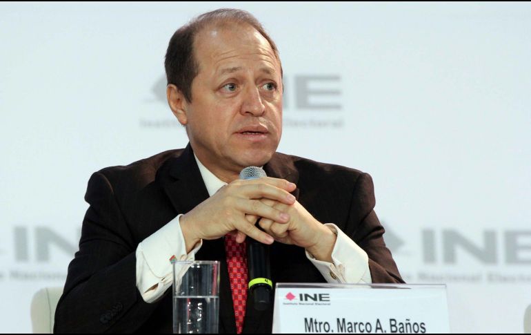 Marco Antonio Baños, consejero del INE, señaló que las primeras actas en ingresar serán las de Nayarit y Baja California. NOTIMEX/Archivo
