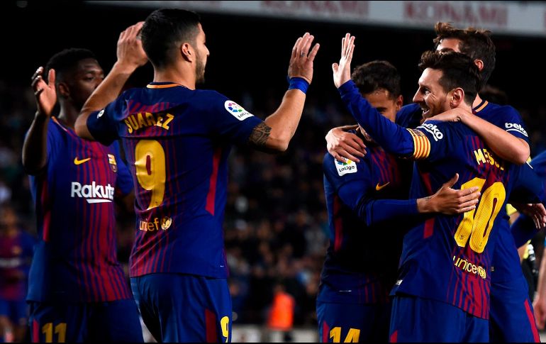 El Barcelona fue prácticamente el único actor sobre el césped del Camp Nou. AFP/J. Lago