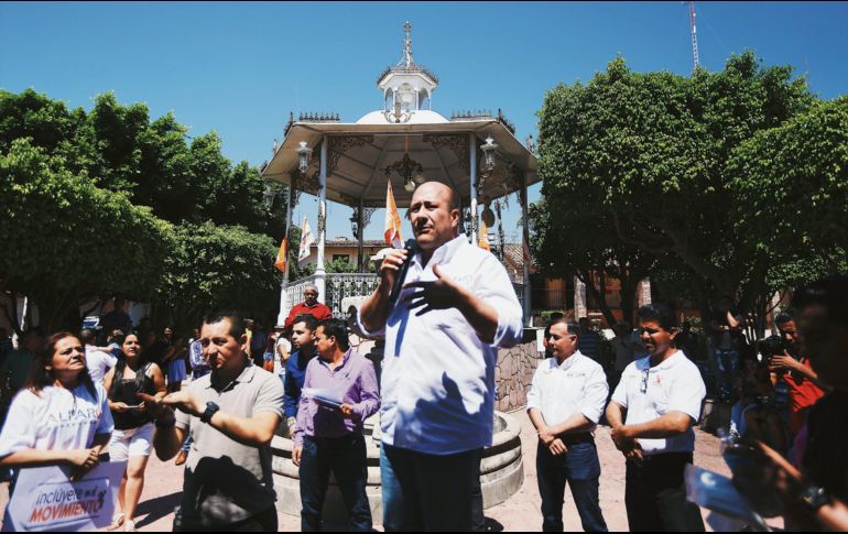 Enrique Alfaro, ayer en Santa María del Oro. ESPECIAL