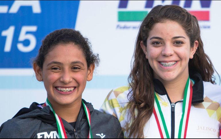 Alejandra Orozco y Gabriela Agúndez consiguieron el primer lugar en la prueba de trampolín de tres metros sincronizados. MEXSPORT/C. De Marchena