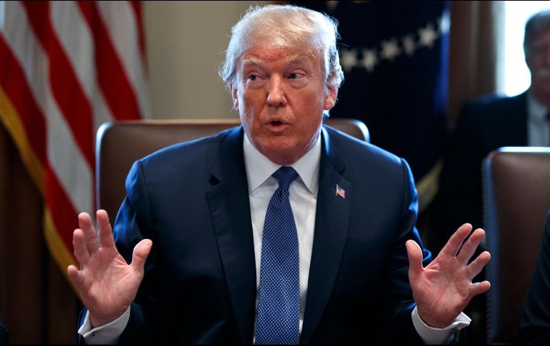 Trump también aprovechó para hablar de sus relaciones comerciales con China y Corea del Sur. AP / E. Vucci