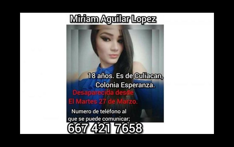 La joven de 18 años fue reportada como desaparecida desde el martes 27 de marzo. ESPECIAL