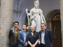 Anuncio. Autoridades y directores durante el anuncio de la ópera. ESPECIAL/SC