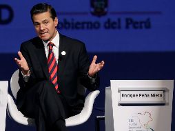 El Jefe del Ejecutivo enfatizó que el modelo económico por el que ha optado México está permitiendo que haya empleos, crecimiento y oportunidades para la sociedad. AP / M. Mejía