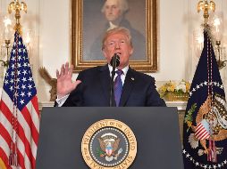 En su discurso, Trump aseguró que el sábado el gobierno de Al Asad 