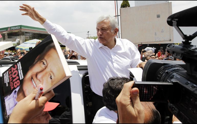 El candidato presidencial de la coalición Juntos Haremos Historia indica que de obtener el triunfo, impulsará el turismo. NTX / A. Monroy