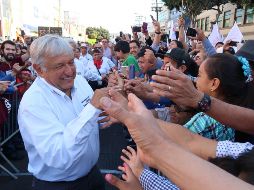 López Obrador realizó hoy un mitín en Tijuana. NTX / ESPECIAL