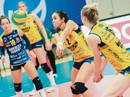 Tras egresar de la Universidad del Sur de California, Samantha Bricio (#2) ha sido pieza importante de las Panteras Italianas de Imoco Volley, que buscan consagrarse en Europa. ESPECIAL/IMOCO VOLLEY