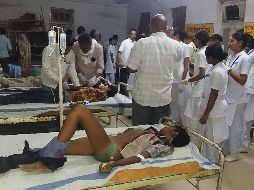 Una veintena de heridos continúa bajo tratamiento en el hospital del distrito de Sidhi. AFP