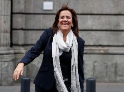 A diferencia de los otros candidatos, Margarita Zavala llegó al Palacio de Minería sin la compañía de su pareja. EFE / J. Núñez