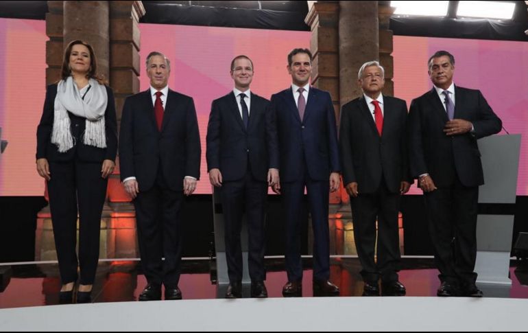 En el primer encuentro entre los aspirantes a la Presidencia, se discutieron temas de democracia, seguridad y corrupción. NTX