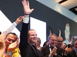 Tras el debate, Anaya acudió con simpatizantes para celebrar su participación en el primer debate. SUN / A. Ojeda