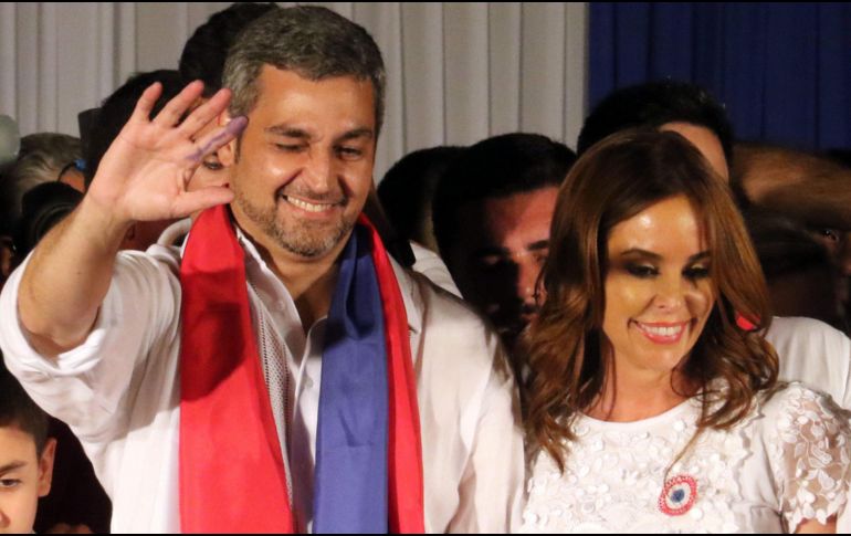 En su primer discurso como presidente electo, Abdo Benítez se comprometió a construir un país en unidad y sin divisiones que entorpezcan su proyecto. EFE/A. Cristaldo