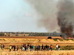 En total, 38 palestinos han muerto por disparos israelíes, la mayoría durante las protestas en la Franja de Gaza. AFP/M. Hams