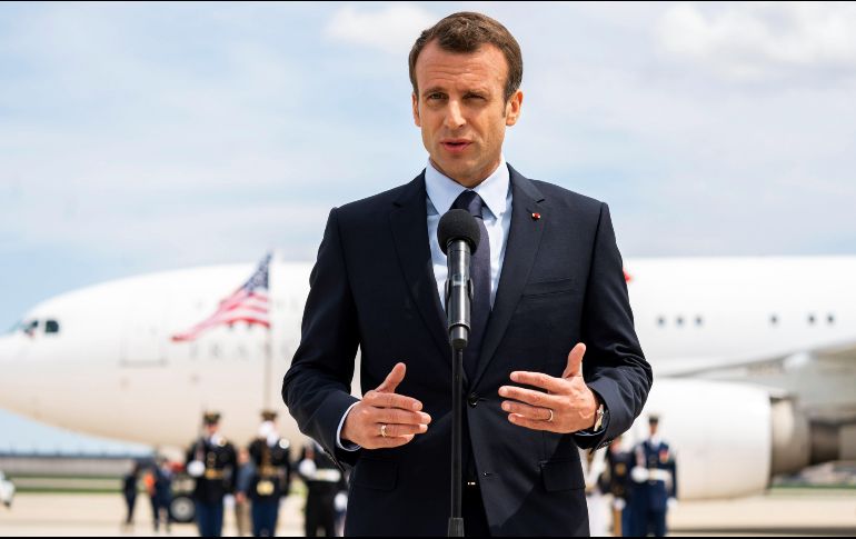 Este martes, Macron mantendrá una reunión bilateral y una conferencia de prensa con Trump, seguida de una visita al Departamento de Estado. EFE / J. Lo Scalzo