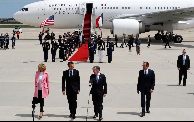 Este martes, Macron mantendrá una reunión bilateral y una conferencia de prensa con Trump, seguida de una visita al Departamento de Estado. AP / J. Martin