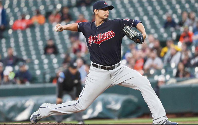 Carlos Carrasco permitió sólo una carrera y siete imparables durante poco más de siete entradas. AFP