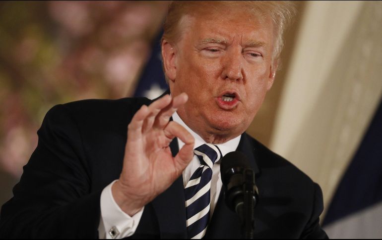 Trump menciona que las negociaciones entre los tres países avanzan a buen paso, aunque no ofrece detalles. EFE / S. Thew