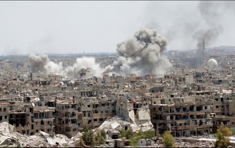 Combatientes del EI dispararon un proyectil que mató a cuatro personas e hirió a 15. EFE / Y. Badawi