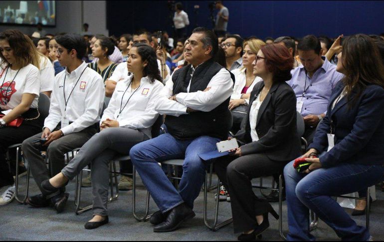 Rodríguez Calderón participó en el foro #Decide2018 organizado por el Instituto Tecnológico de Estudios Superiores de Monterrey. TWITTER / @JaimeRdzNL