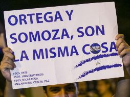 La población exige la renuncia del mandatario nicaragüense, porque lo consideran represivo, corrupto y violador de los derechos humanos. EFE/ J. Torres