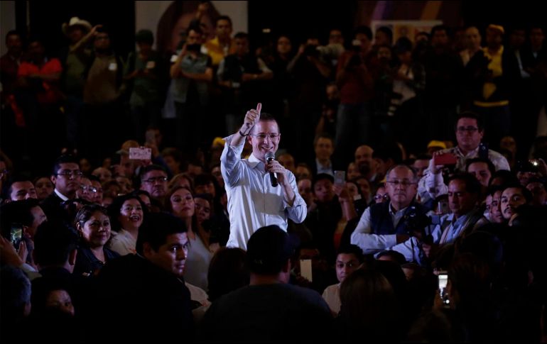 Ricardo Anaya ha adoptado como lema de campaña “El que la hace la paga”. NOTIMEX