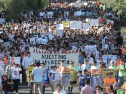 Los colectivos invitaron a una nueva manifestación el próximo 4 de mayo, en el marco del día de las madres. EL INFORMADOR / E. Barrera