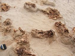 Los arqueólogos estiman que al parecer manos expertas sacrificaron a los niños debido a las fuertes lluvias en la región. AP / G. Prieto / National Geographic