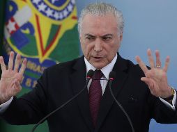 Michel Temer dijo que las acusaciones son mentiras y criticó el hecho de que se haya implicado a su familia. AP / E. Peres