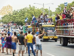 Reclamo social. Campesinos viajan a Managua al grito de “¡Que se vaya Daniel!” del poder. EFE