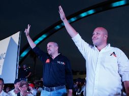 Del Toro Castro arrancó campaña acompañado por Enrique Alfaro, en la Plaza 18 de Marzo, en la zona oriente de Guadalajara. EL INFORMADOR / G. Gallo