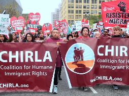 Este martes al menos tres marchas iniciaron en distintos puntos del centro de la ciudad. AFP / F. Brown