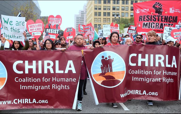Este martes al menos tres marchas iniciaron en distintos puntos del centro de la ciudad. AFP / F. Brown