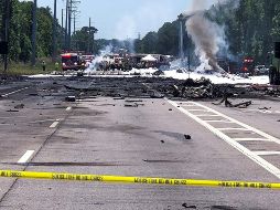 La Agencia de Manejo de Emergencias local precisa que el accidente aéreo ocurrió en la intersección de la Autopista 21 y Crossgate Road. EFE/ ESPECIAL