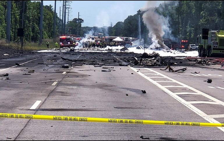 La Agencia de Manejo de Emergencias local precisó que el accidente aéreo ocurrió en la intersección de la Autopista 21 y Crossgate Road. EFE/ ESPECIAL