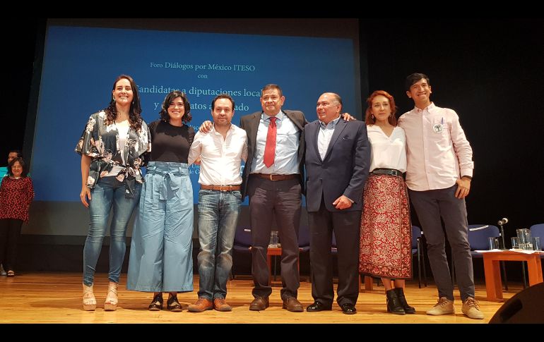 Los candidatos participaron en el foro “Diálogos por México”, organizado por el ITESO. EL INFORMADOR / R. Bobadilla