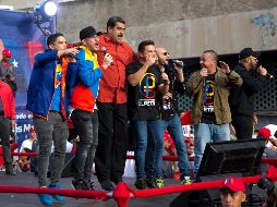 Nicolás Maduro, durante un acto de campaña en Caracas. AP/A. Cubillos
