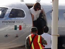 La candidata cubrió una ruta Toluca-Tampico-Matamoros-Ciudad de México. SUN/Y. Xolalpa