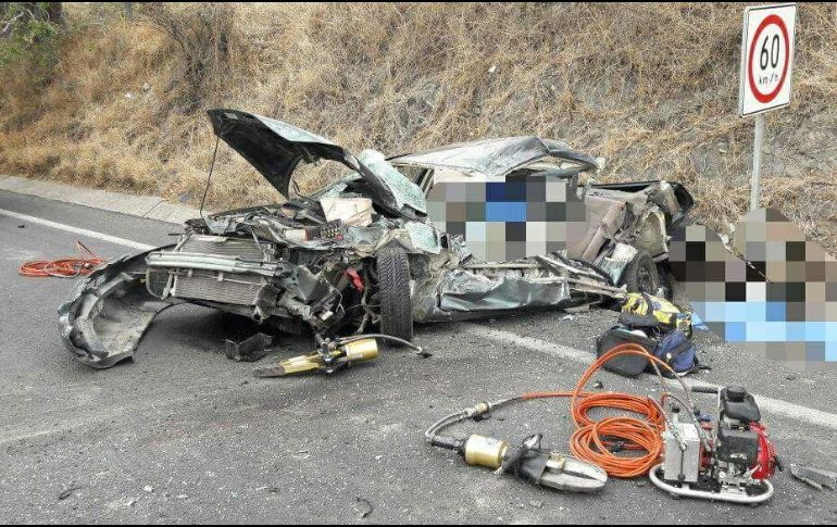 El percance ocurrió a la altura del restaurante “Mexticacan”, alrededor de las 16:46 horas de este lunes. ESPECIAL / UEPCB